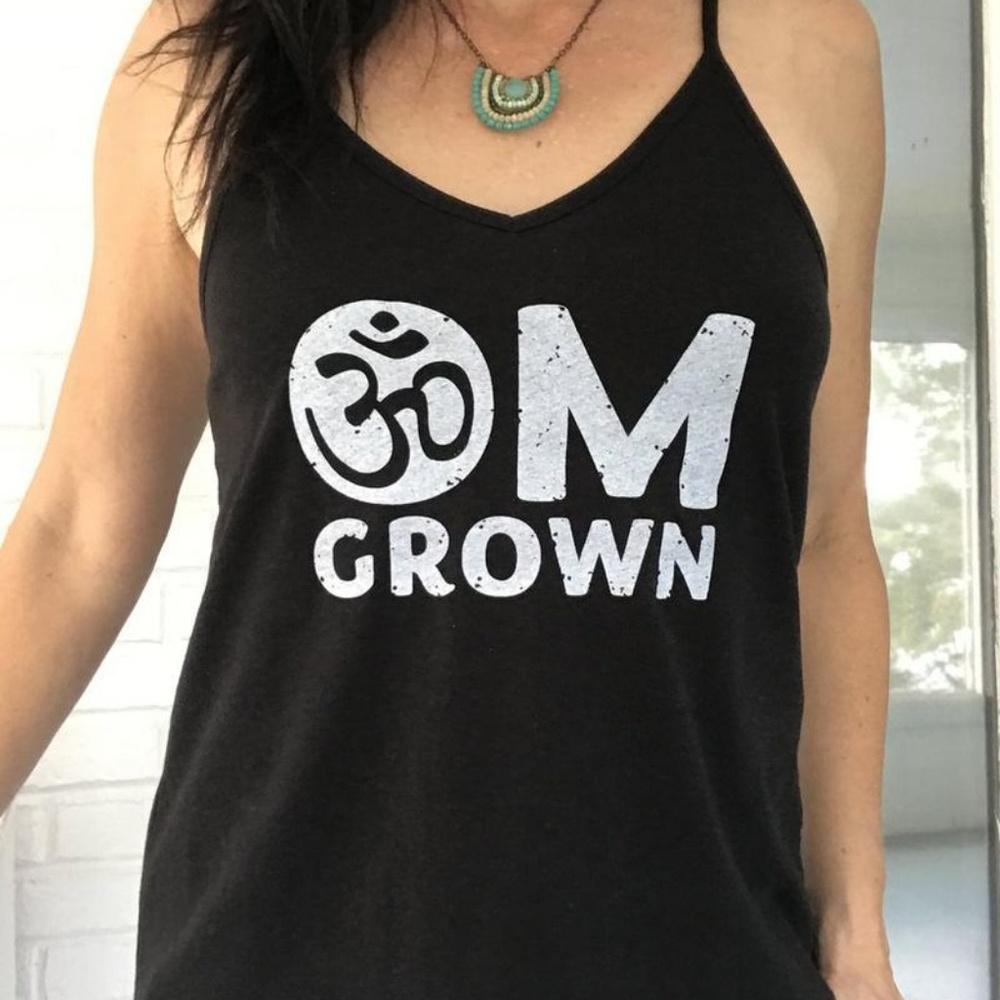 OM Grown Snappy Racer Back Tank Top
